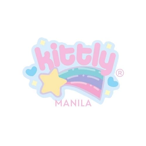 Kitty Manila logo featuring pink text with a rainbow, star, and hearts in pastel colors
